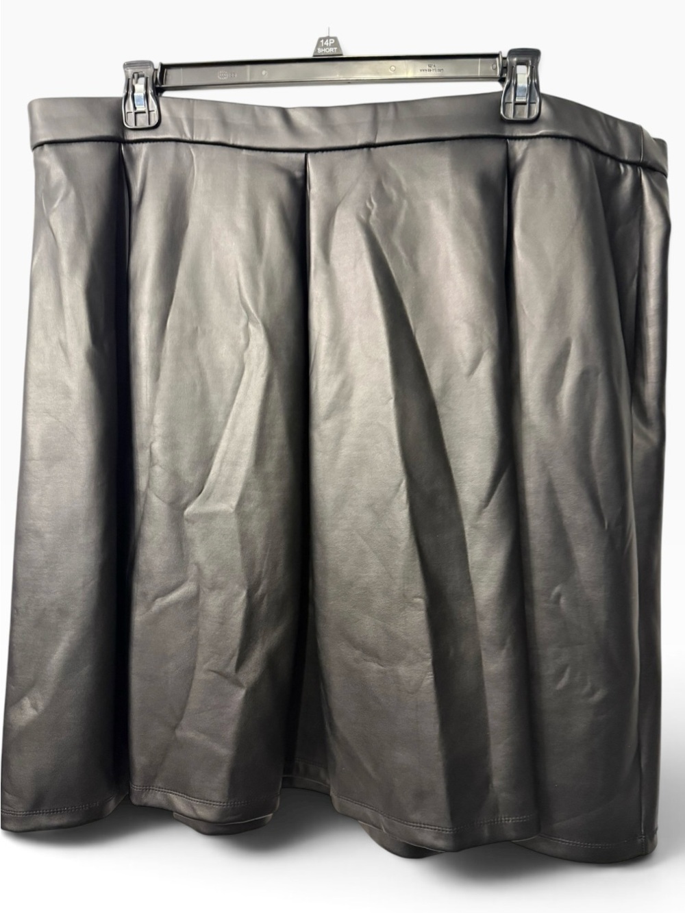 Ashley Stewart Black Faux Leather EUC Size 26/28